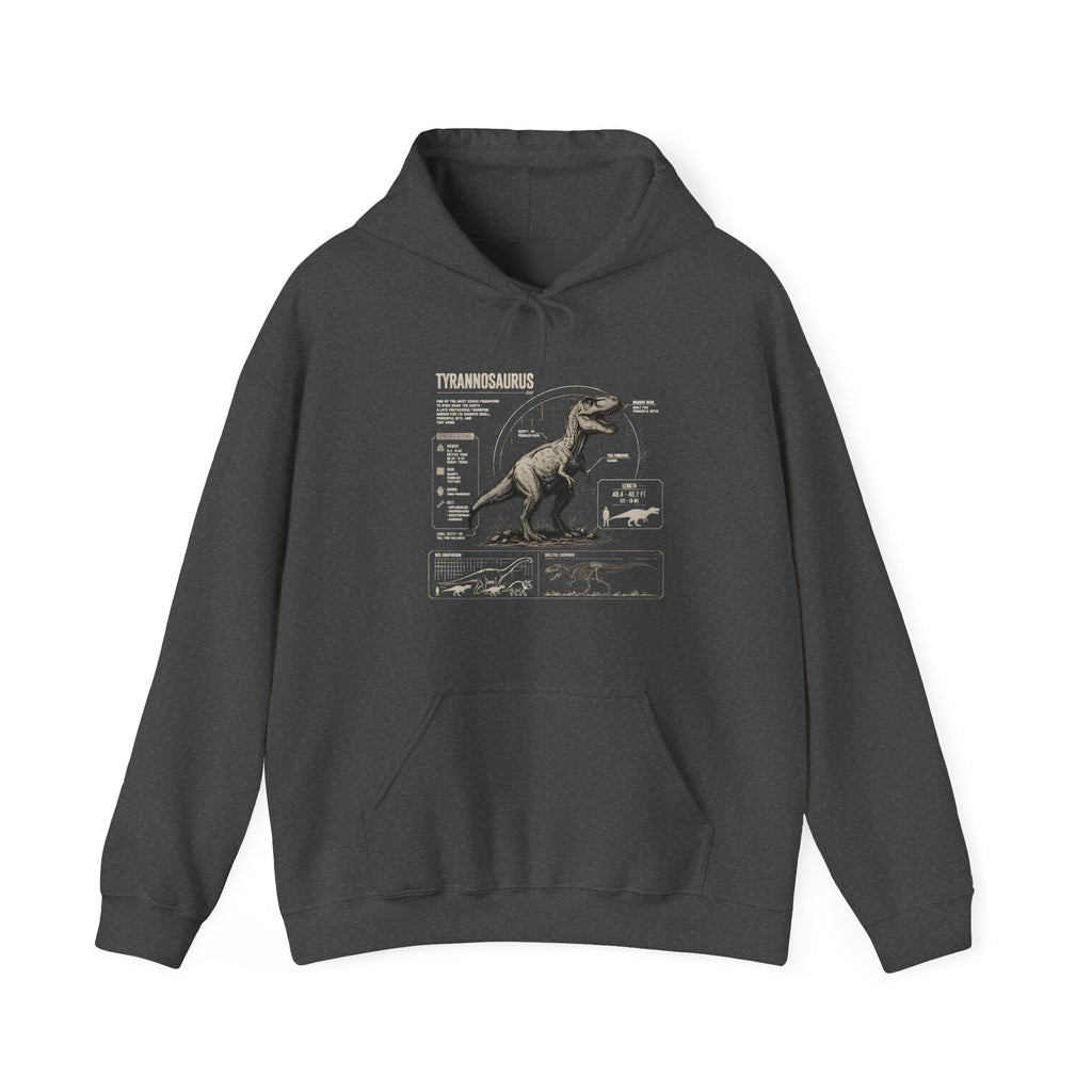 T‑Rex Anatomy Hoodie — Vintage Dinosaur Anatomy Sweatshirt