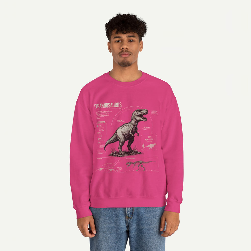 Tyrannosaurus Anatomy Sweatshirt — Vintage Dino Diagram Pullover