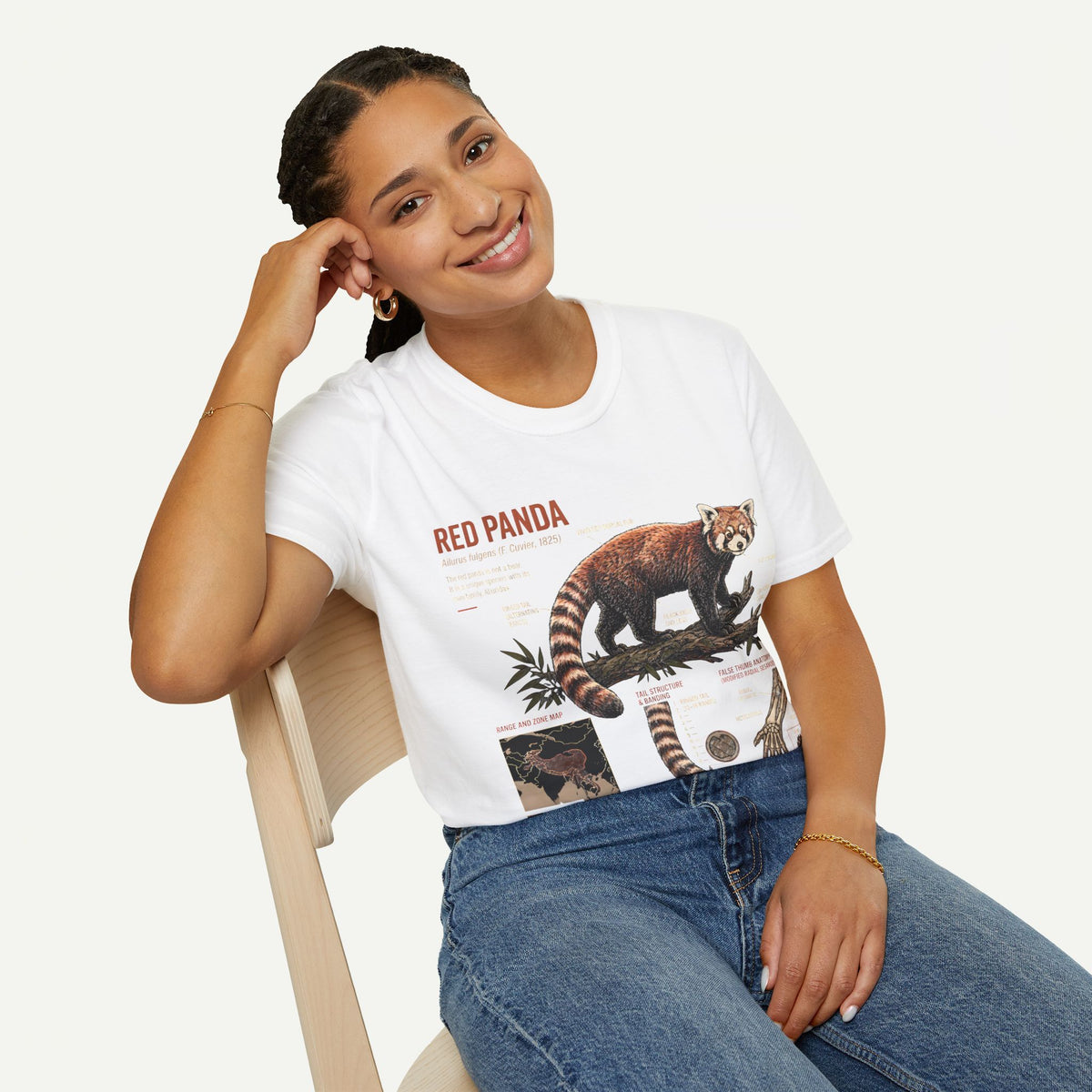 Red Panda Anatomy T-Shirt — Vintage Wildlife Graphic Tee