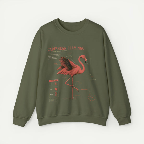Flamingo Anatomy Field Guide Crewneck Sweatshirt