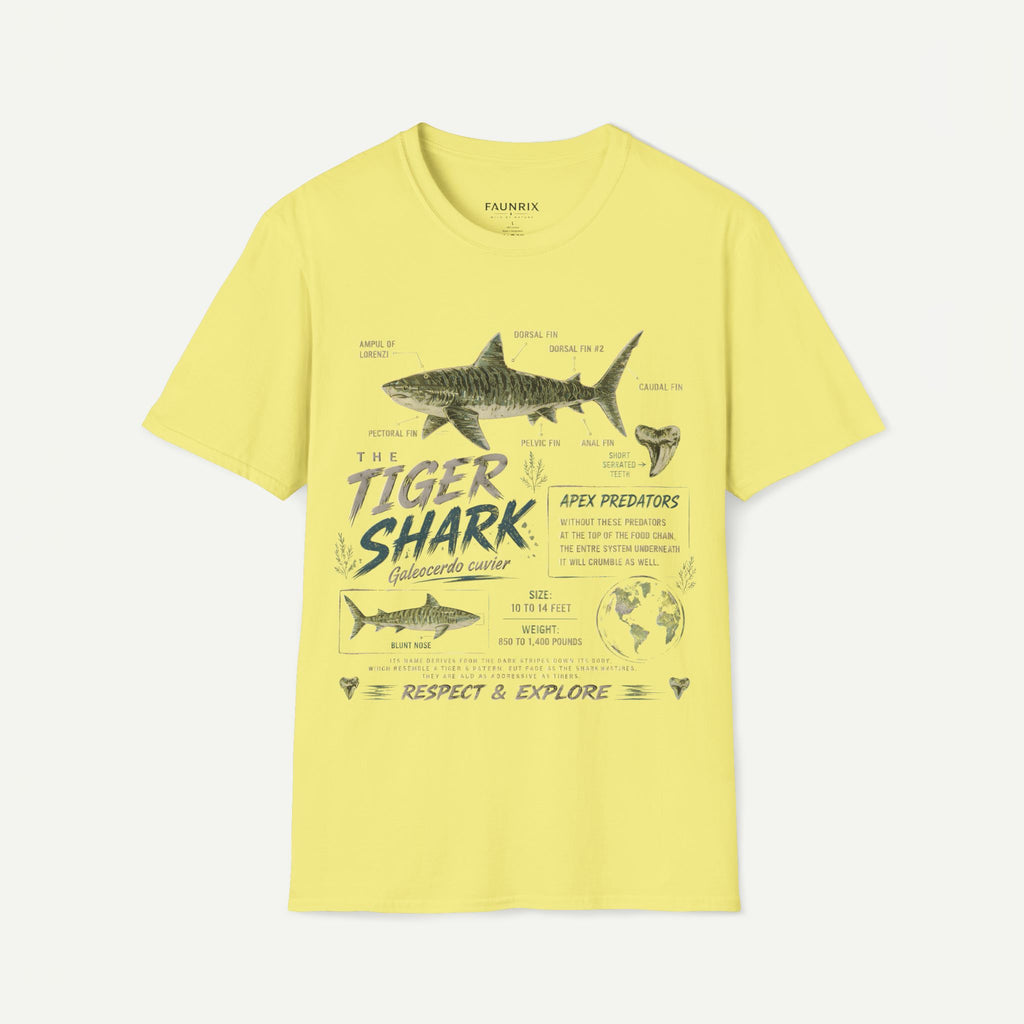 Tiger Shark Anatomy Tee — Vintage Apex Predator Graphic T-Shirt