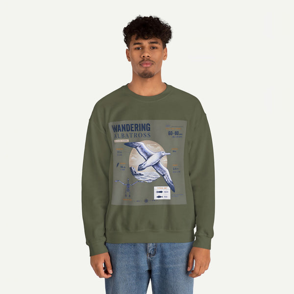 Wandering Albatross Anatomy Sweatshirt — Vintage Seabird Illustration