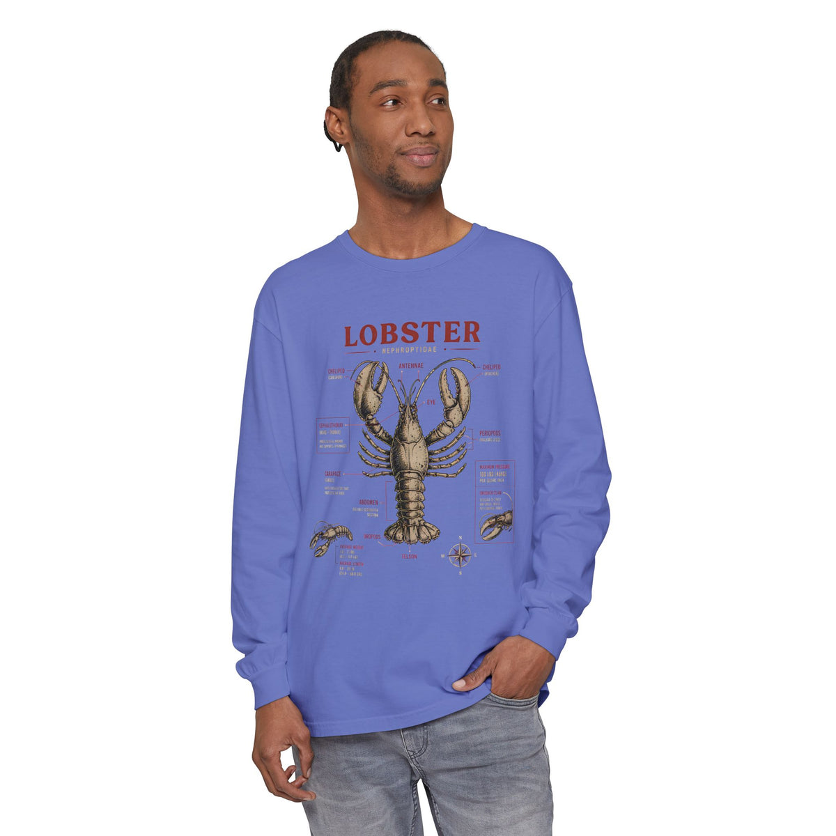 Lobster Anatomy Long Sleeve Tee