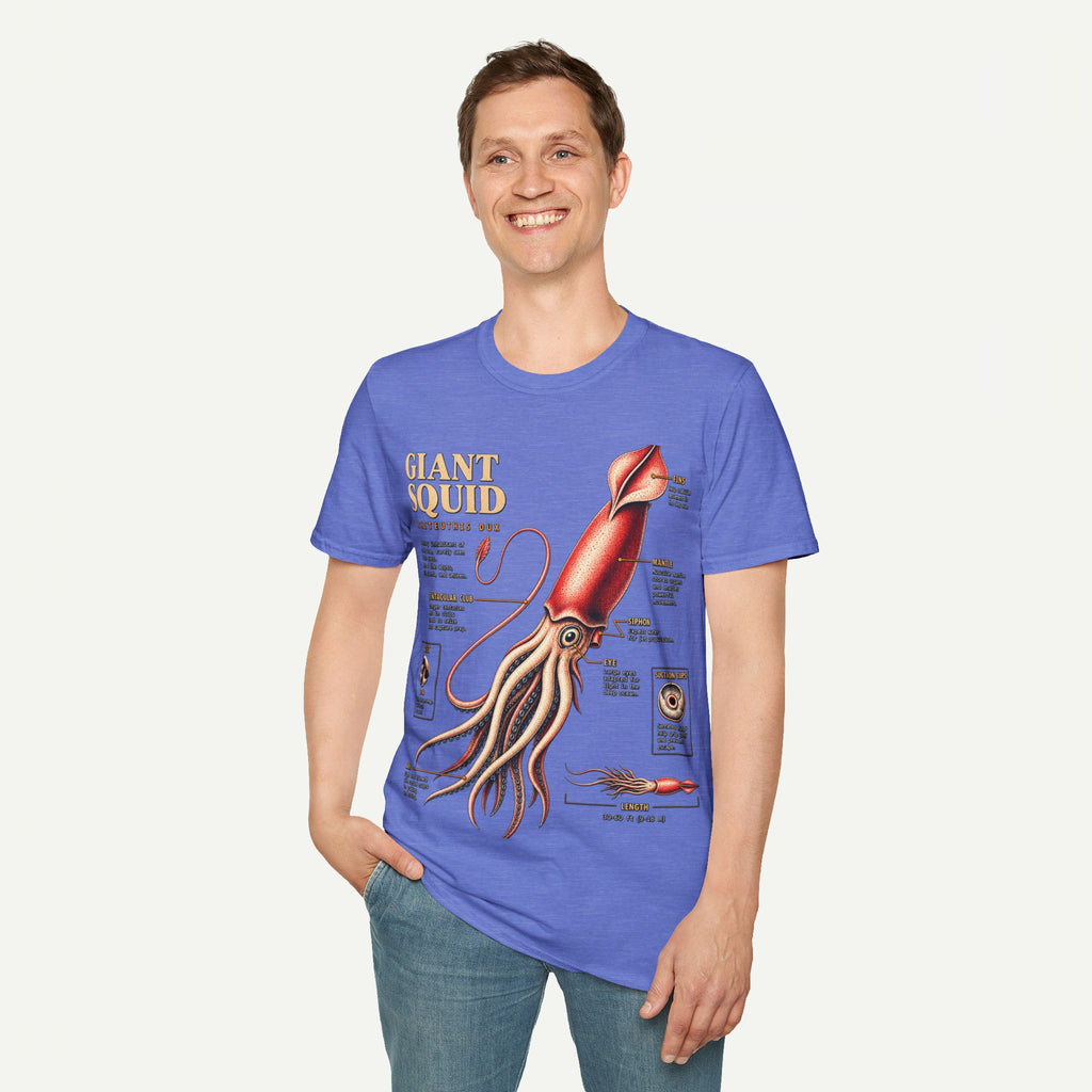 Squid Anatomy Graphic T-Shirt — 'Giant Squid' Vintage Scientific Illustration