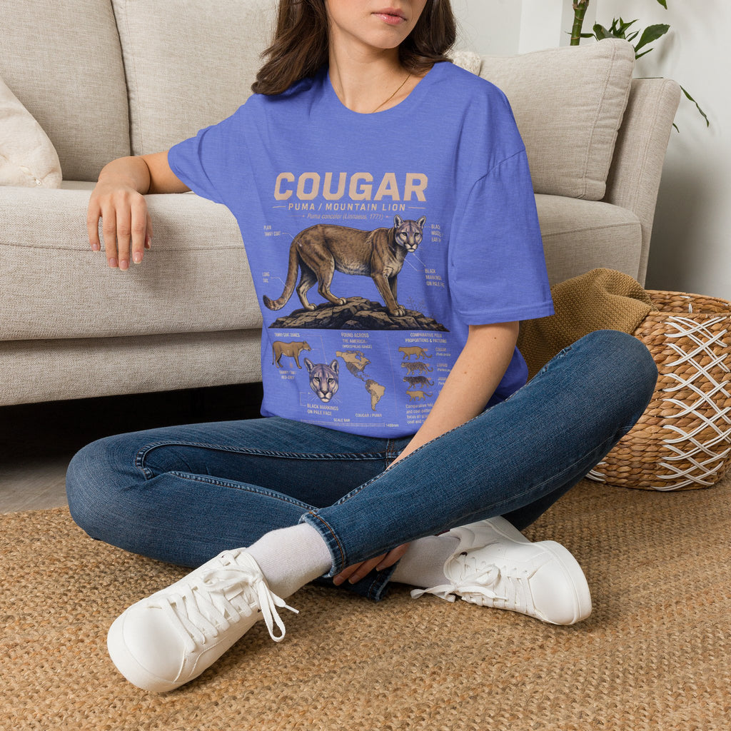Cougar Puma Mountain Lion Anatomy Graphic T-Shirt