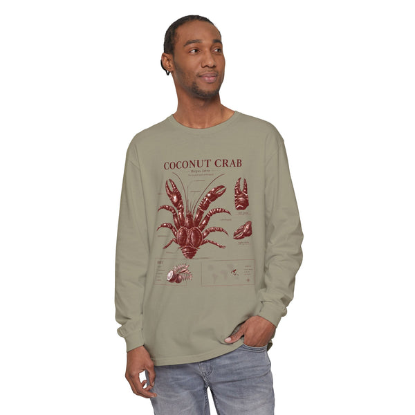 Coconut Crab Long Sleeve Tee — Vintage Marine Illustration