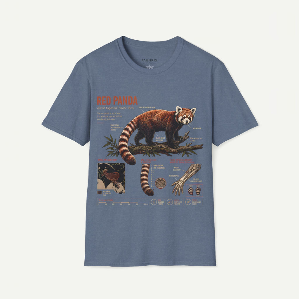 Red Panda Anatomy T-Shirt — Vintage Wildlife Graphic Tee