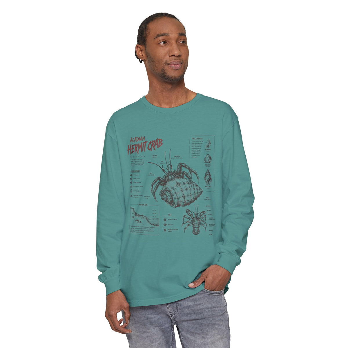 Hermit Crab Anatomy Long Sleeve Tee
