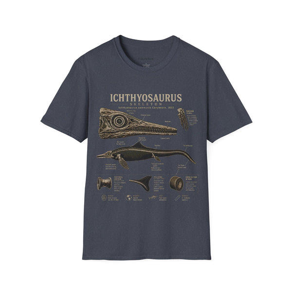 Ichthyosaurus Fossil Illustration T-Shirt