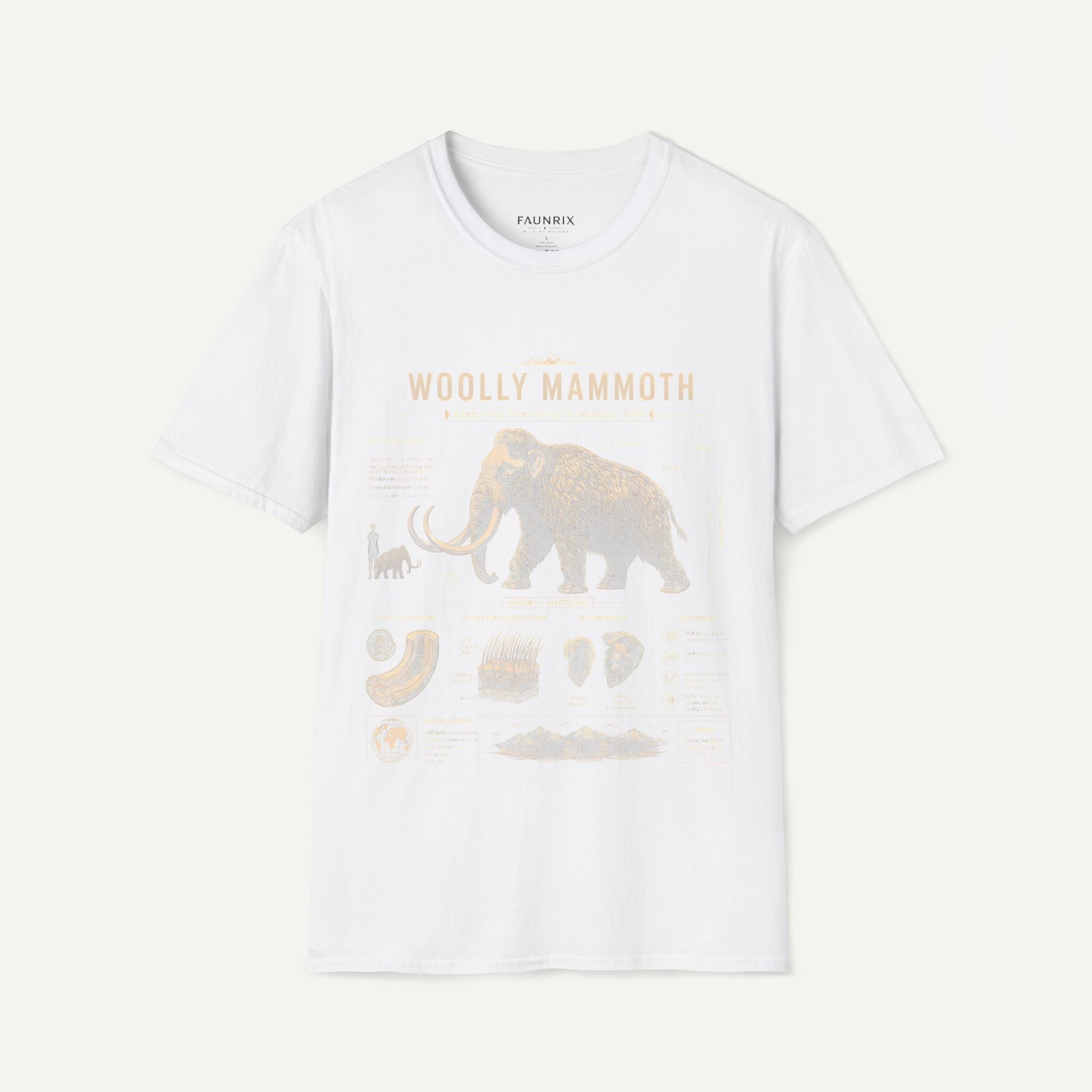 Woolly Mammoth Anatomy T-Shirt — Vintage Ice Age Graphic Tee Secondary image