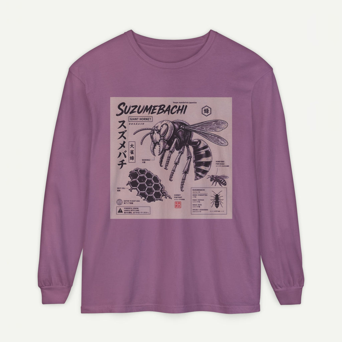 Suzumebachi Hornet Anatomy Long Sleeve Tee