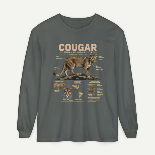Cougar Wildlife Anatomy Long Sleeve Tee