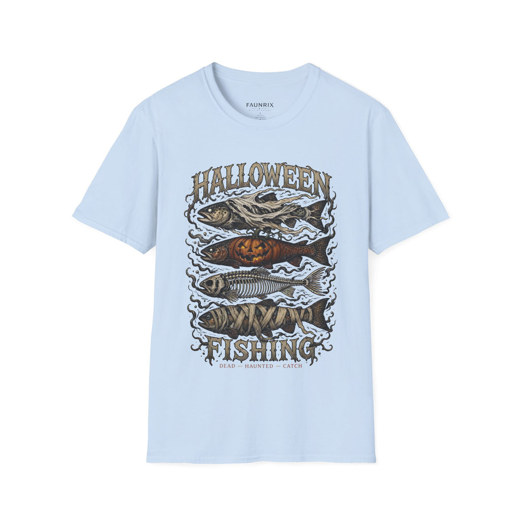 Halloween Fishing T-Shirt — Spooky Pumpkin Fish Graphic Tee
