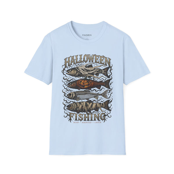 Halloween Fishing T-Shirt — Spooky Pumpkin Fish Graphic Tee