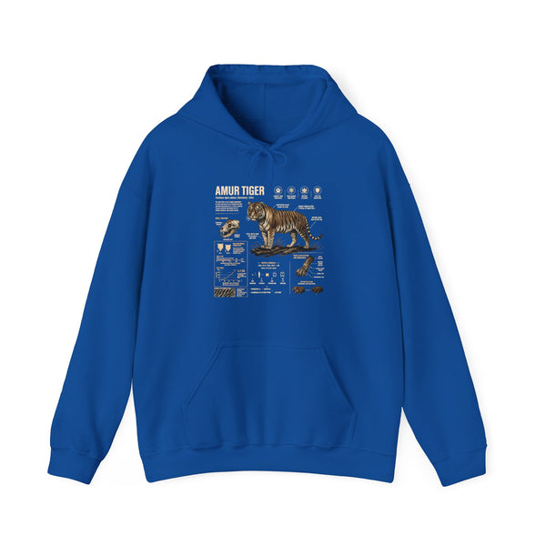 Amur Tiger Guide Hoodie — Vintage Wildlife Illustration Pullover