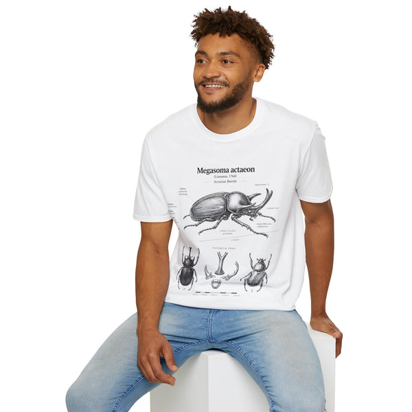 Beetle Anatomy T-Shirt — Megasoma actaeon Scientific Illustration Tee