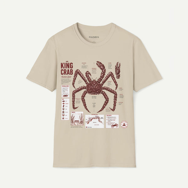 King Crab Anatomy T-Shirt — Vintage Seafood Diagram Tee