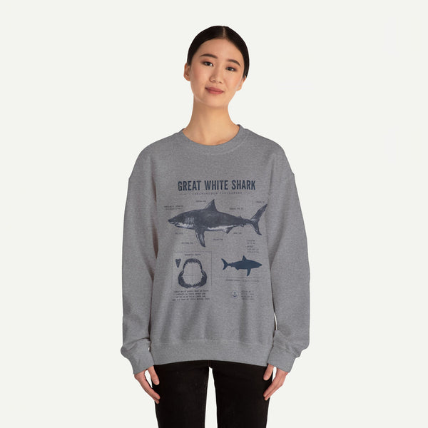 Great White Shark Anatomy Sweatshirt