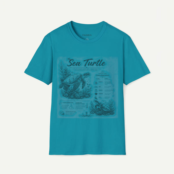 Sea Turtle Anatomy T-Shirt — Vintage Marine Illustration Tee