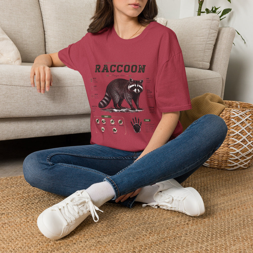 Raccoon Anatomy T-Shirt — North American Wildlife Graphic Tee