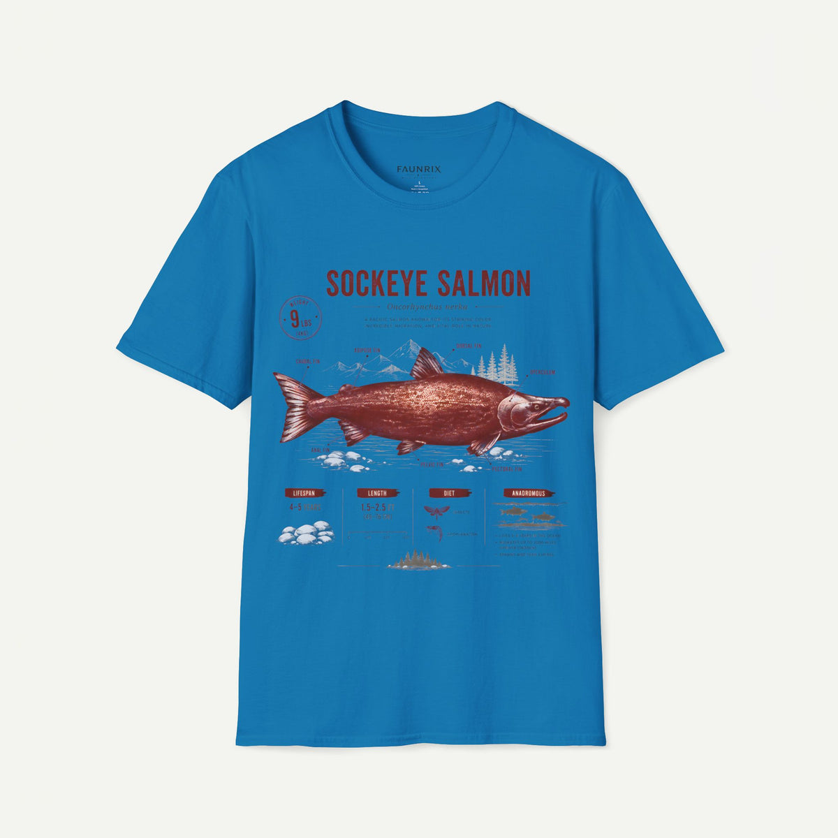 Sockeye Salmon T-Shirt — Vintage Fish Anatomy Tee