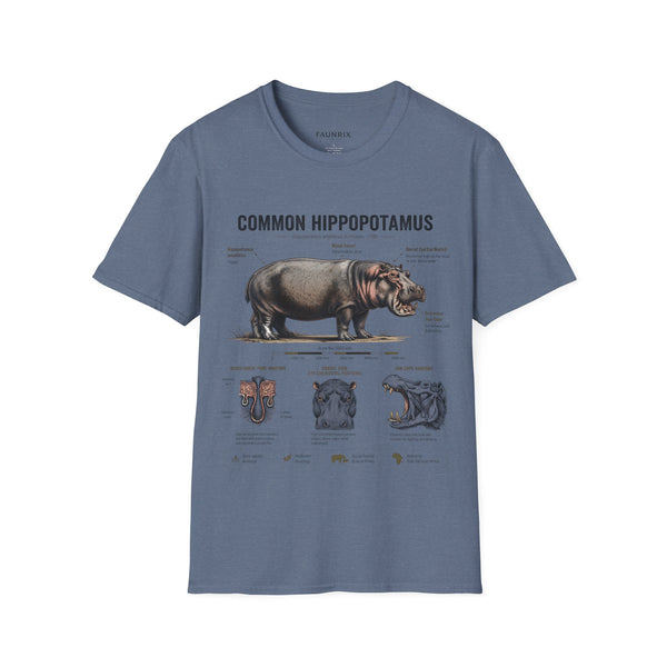 Common Hippopotamus Anatomy T-Shirt — Vintage Natural History Hippo Tee