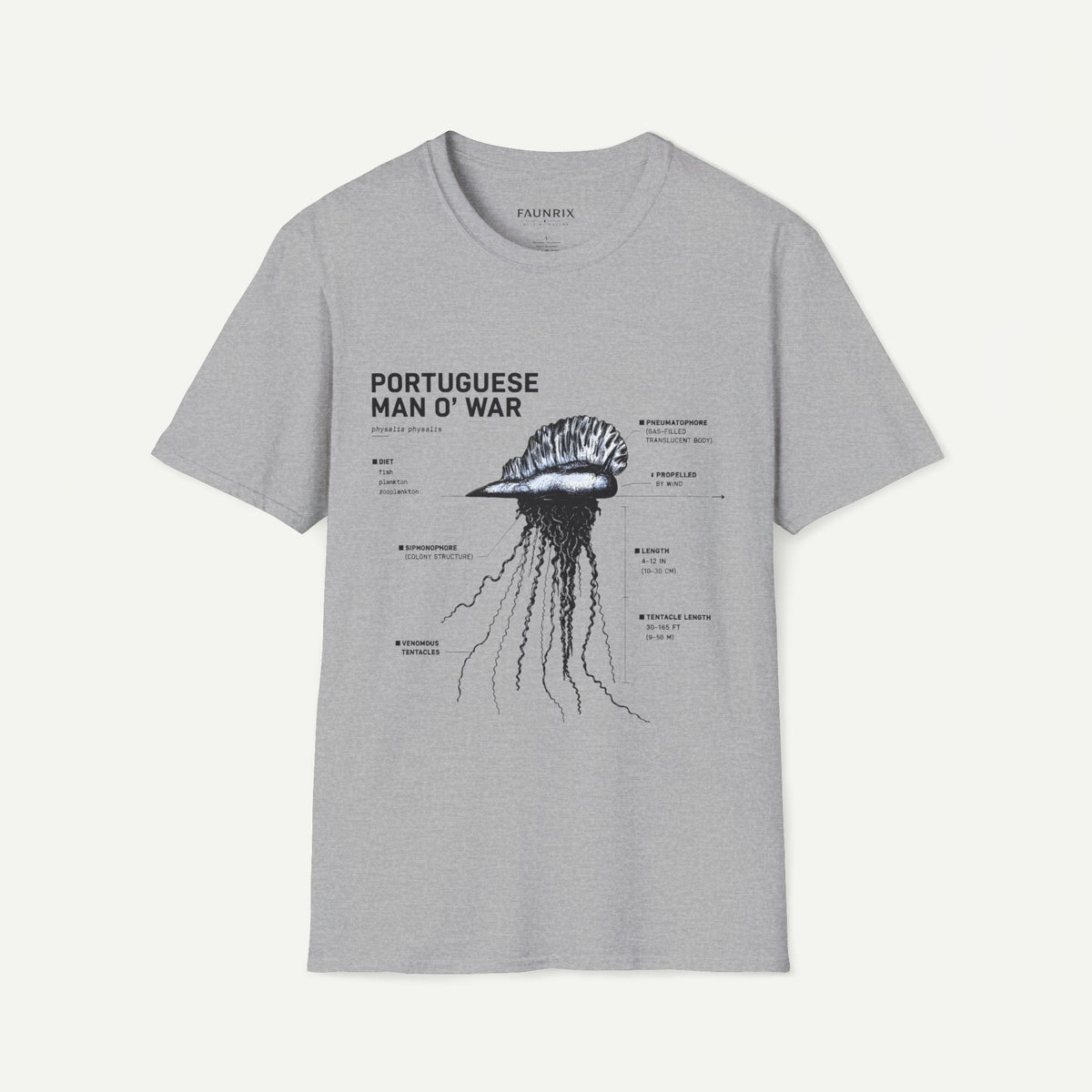Portuguese Man O' War Anatomy T-Shirt — Marine Biology Graphic Tee