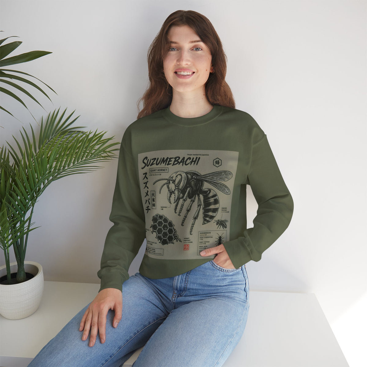 Suzumebachi Hornet Anatomy Crewneck Sweatshirt