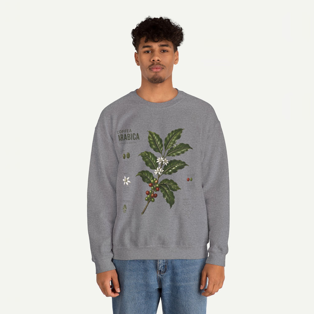 Coffee Arabica Botanical Print  Crewneck Sweatshirt