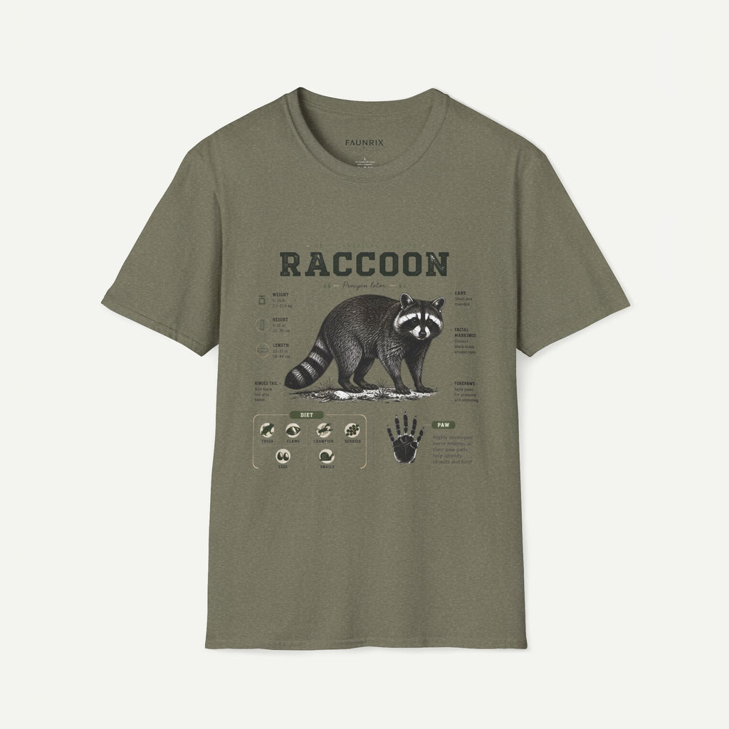 Raccoon Anatomy T-Shirt — North American Wildlife Graphic Tee