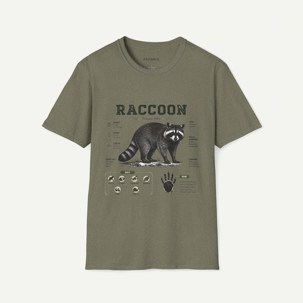 Raccoon Anatomy T-Shirt — North American Wildlife Graphic Tee