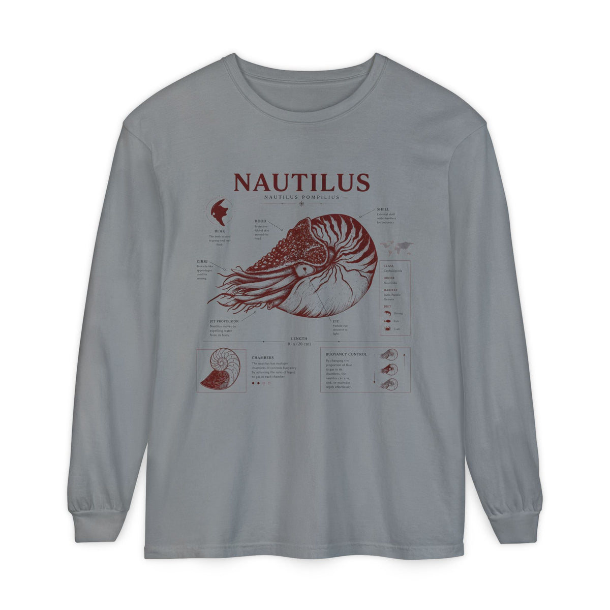 Nautilus Anatomy Long Sleeve T‑Shirt