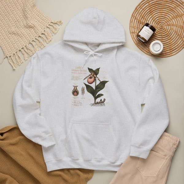 Botanical Peach Illustration Hoodie — Vintage Botanical Chart Sweatshirt