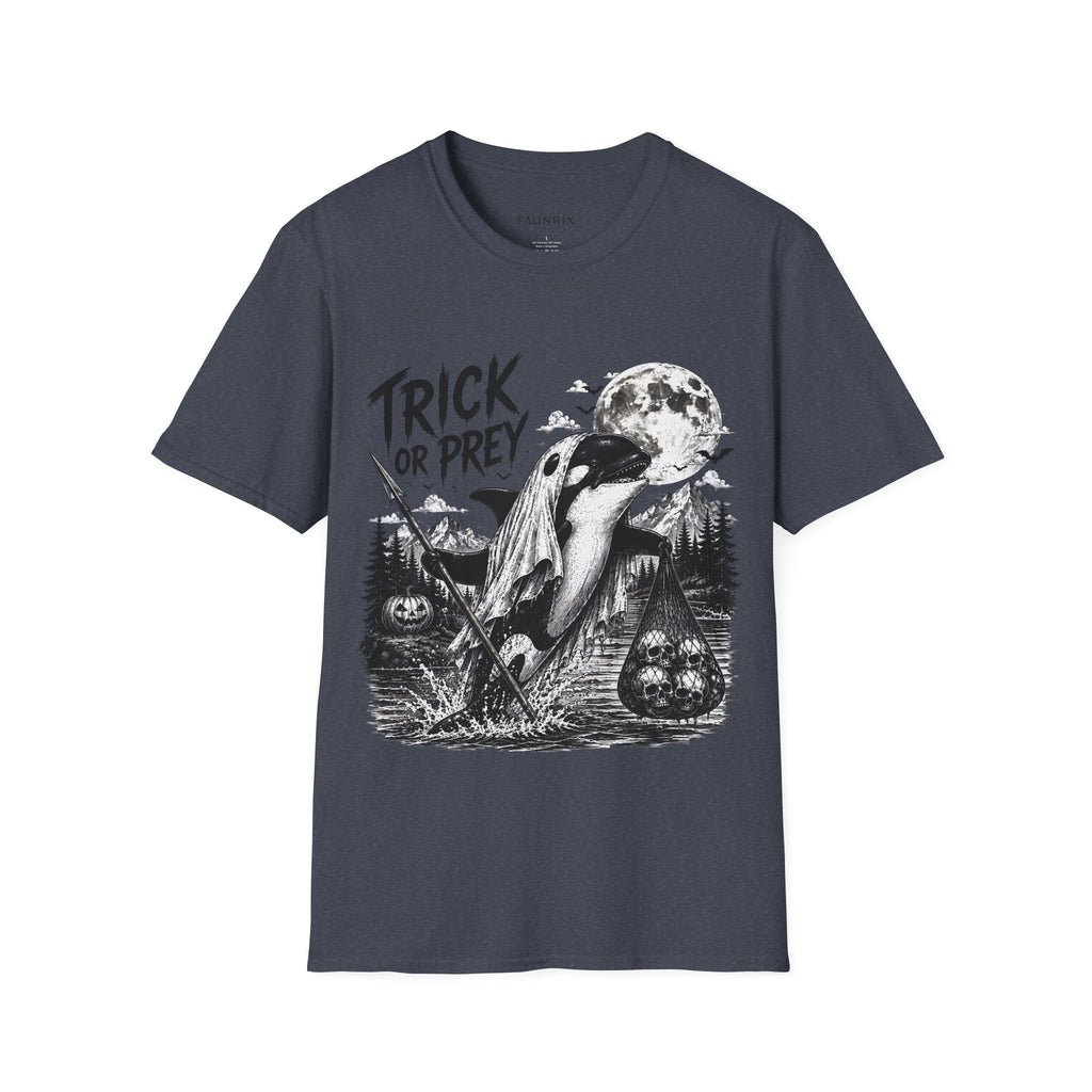 T-Shirt — Trick or Prey Halloween Orca Tee