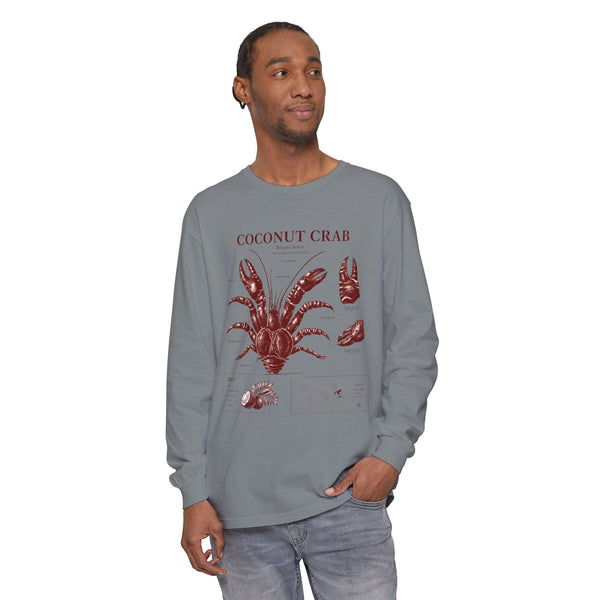 Coconut Crab Long Sleeve Tee — Vintage Marine Illustration
