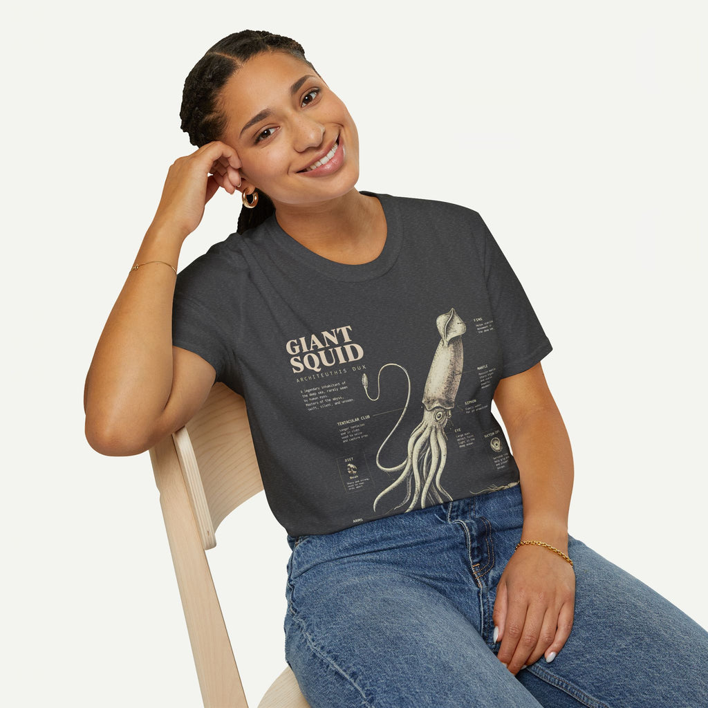 Giant Squid Anatomy T-Shirt — Vintage Marine Biology Graphic Tee