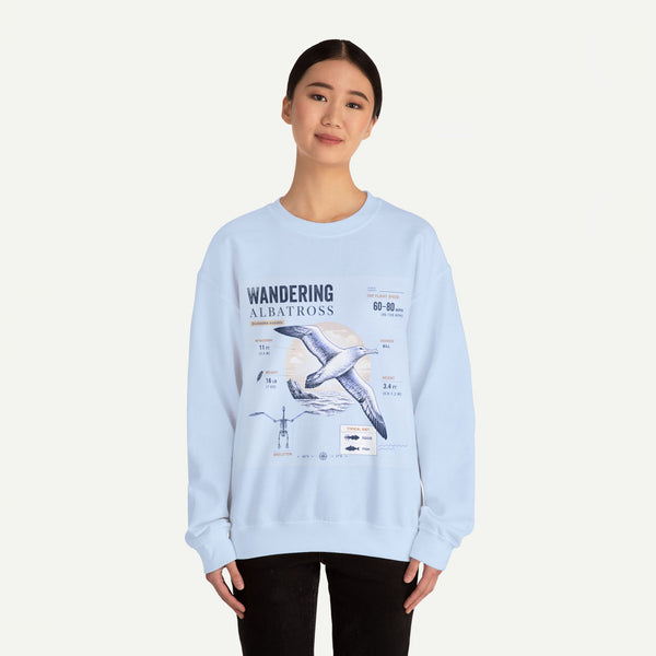 Wandering Albatross Anatomy Sweatshirt — Vintage Seabird Illustration