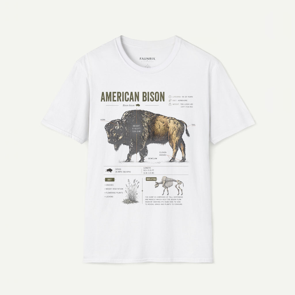Vintage American Bison Anatomy T-Shirt