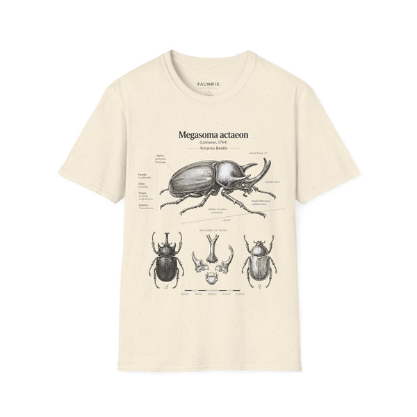 Beetle Anatomy T-Shirt — Megasoma actaeon Scientific Illustration Tee
