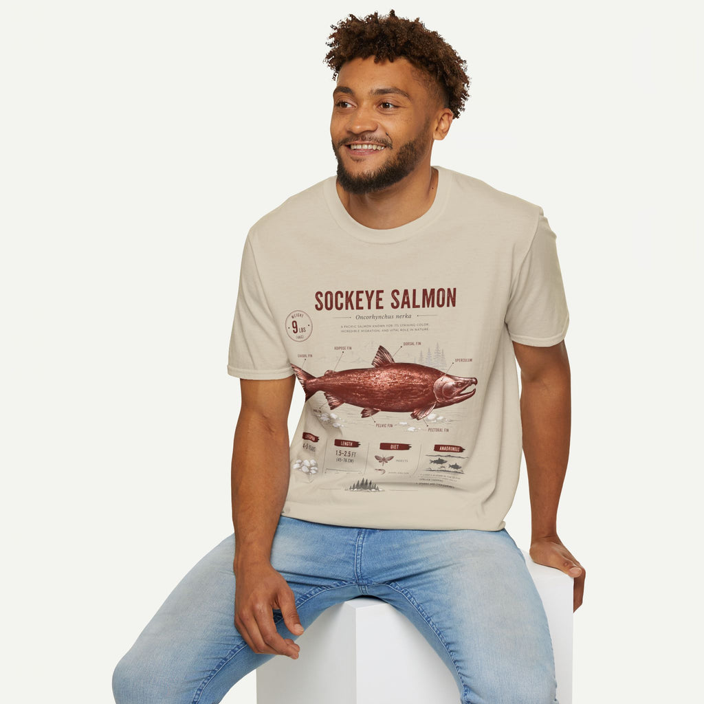 Sockeye Salmon T-Shirt — Vintage Fish Anatomy Tee