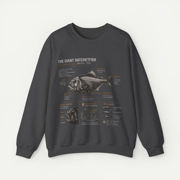 Hatchetfish Anatomy Sweatshirt — The Giant Hatchetfish Marine Science Crewneck