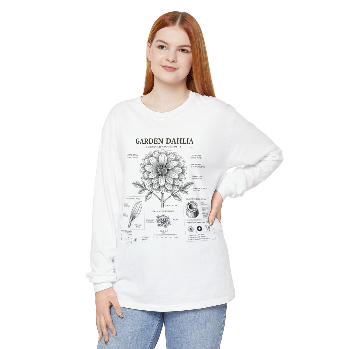 Garden Dahlia Botanical Long Sleeve Tee