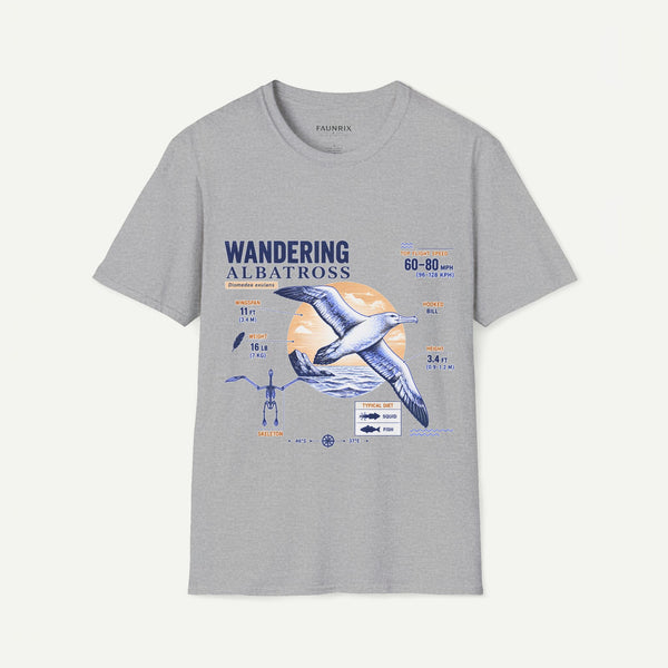 Wandering Albatross Anatomy T-Shirt — Vintage Seabird Graphic Tee