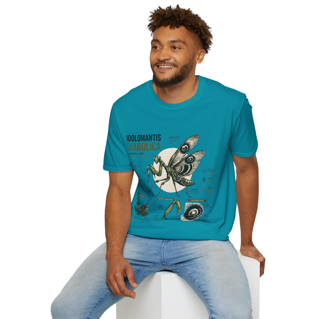 Praying Mantis Botanical Anatomy T-Shirt — Mantis Taxonomy Graphic Tee