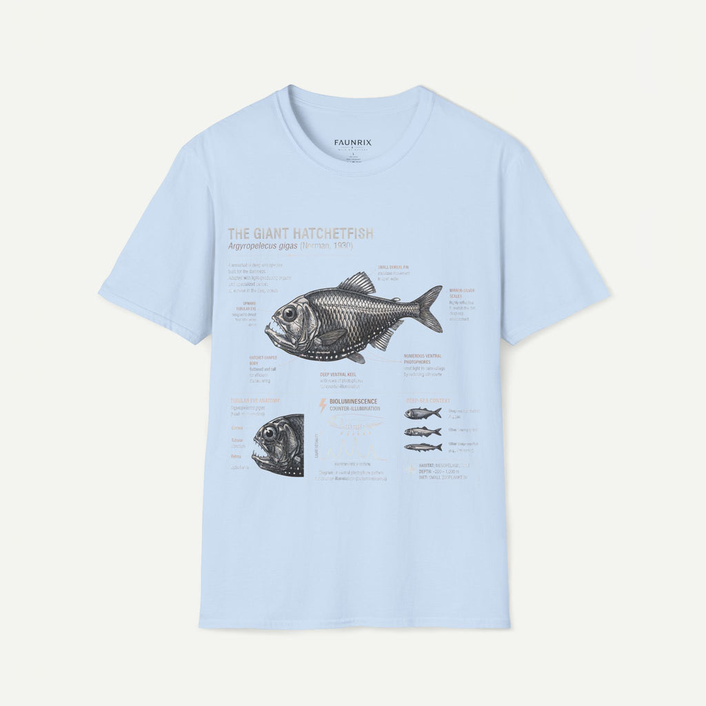 Hatchetfish Anatomy T-Shirt — Vintage Scientific Fish Diagram Tee