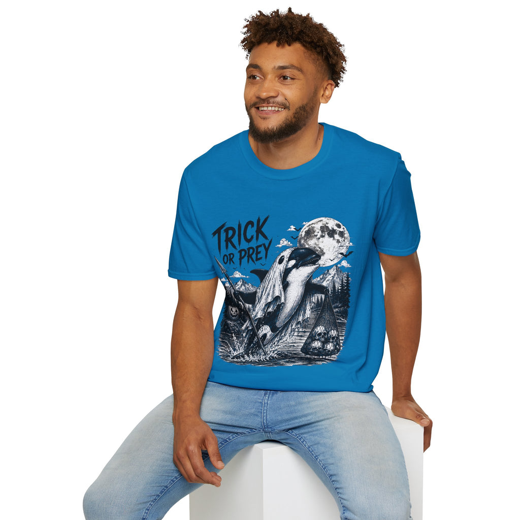 T-Shirt — Trick or Prey Halloween Orca Tee