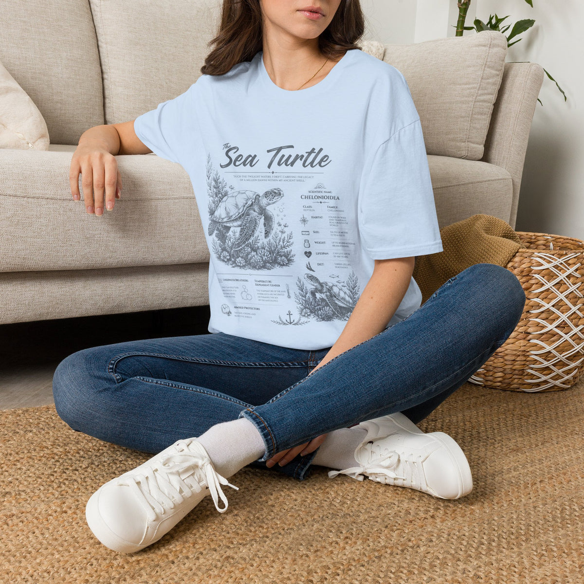 Sea Turtle Anatomy T-Shirt — Vintage Marine Illustration Tee