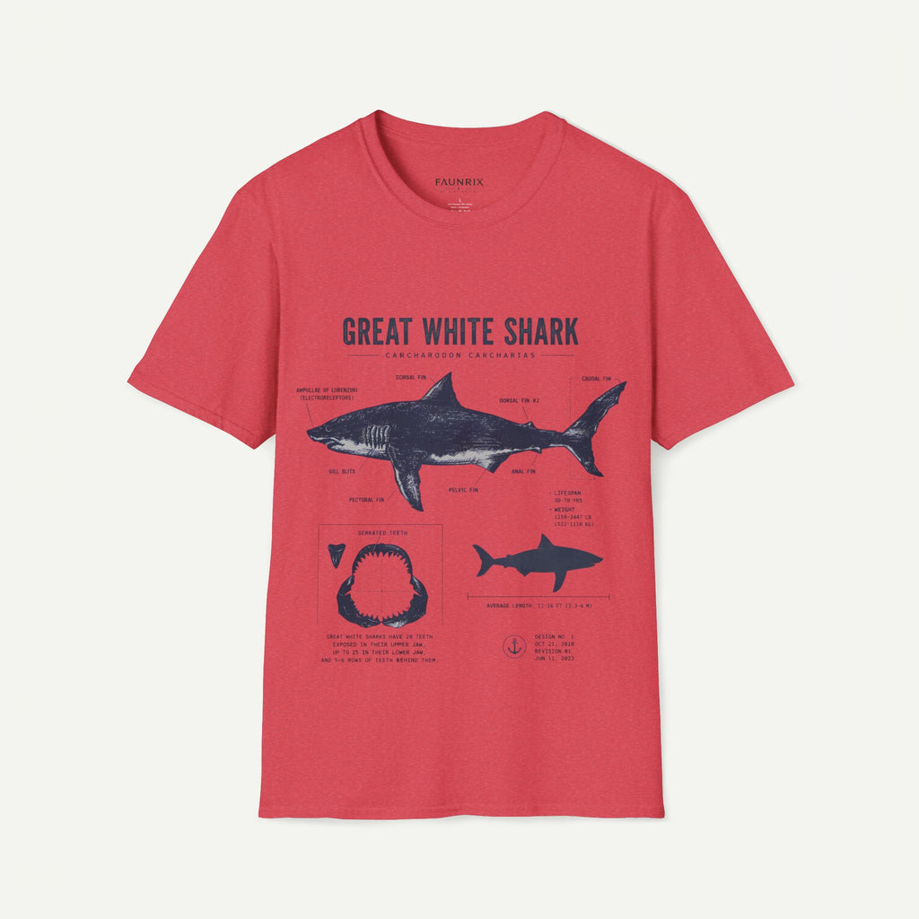 Great White Shark Anatomy T-shirt