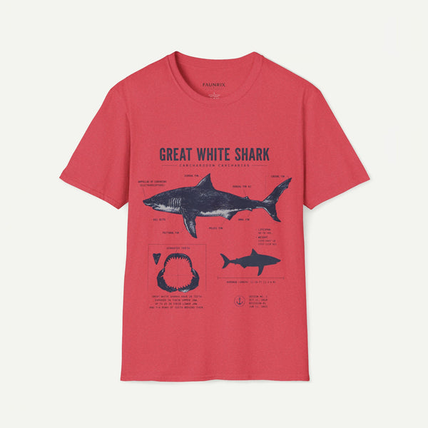 Great White Shark Anatomy T-shirt