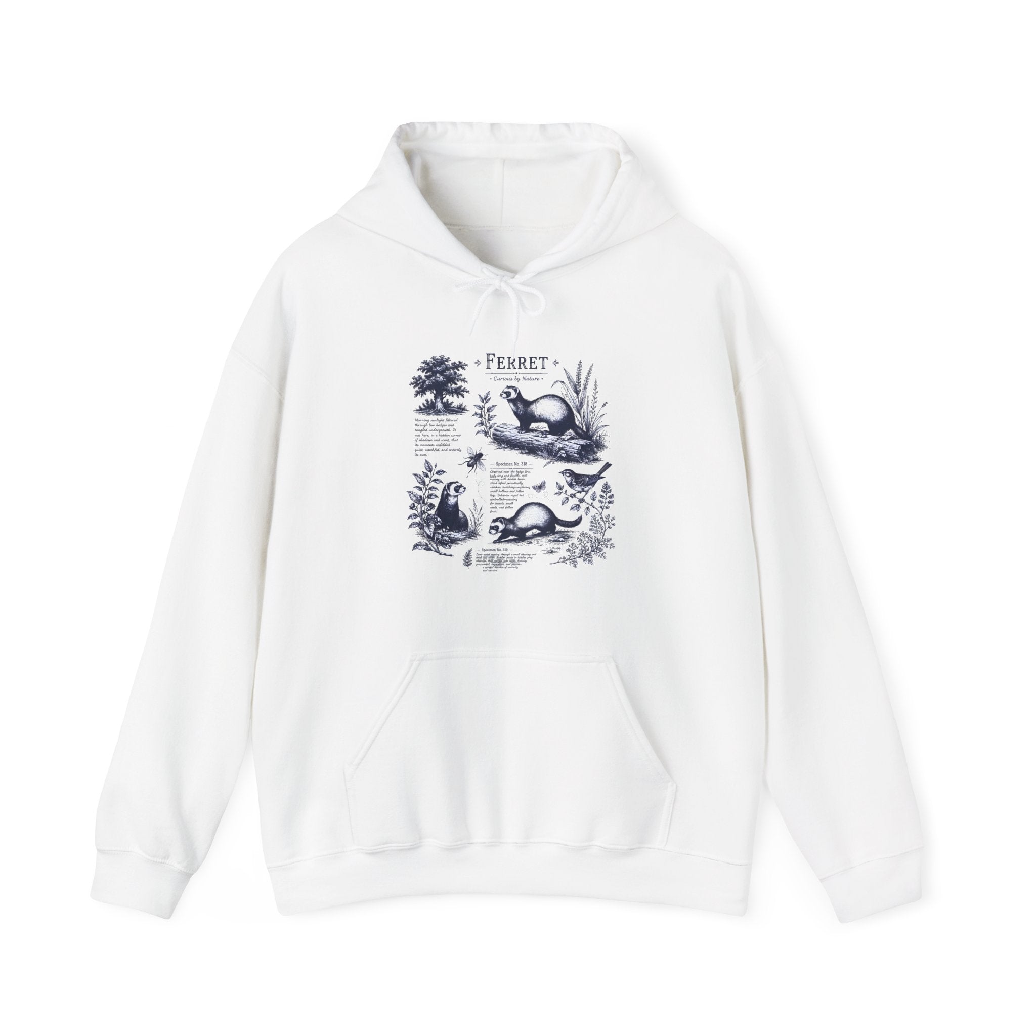 Ferret Vintage Illustration Hoodie — Retro Wildlife Graphic Sweatshirt Secondary image